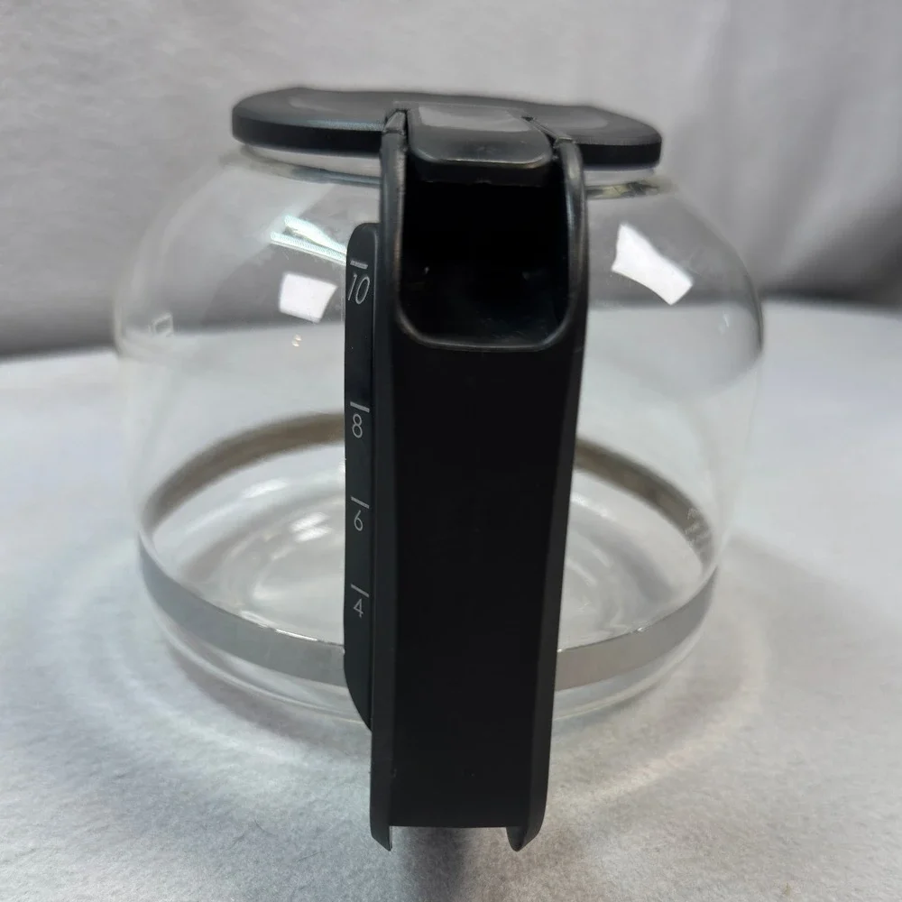 BUNN Coffee Carafe 10 Cup Clear Glass Black Handle Replacement Pot OEM